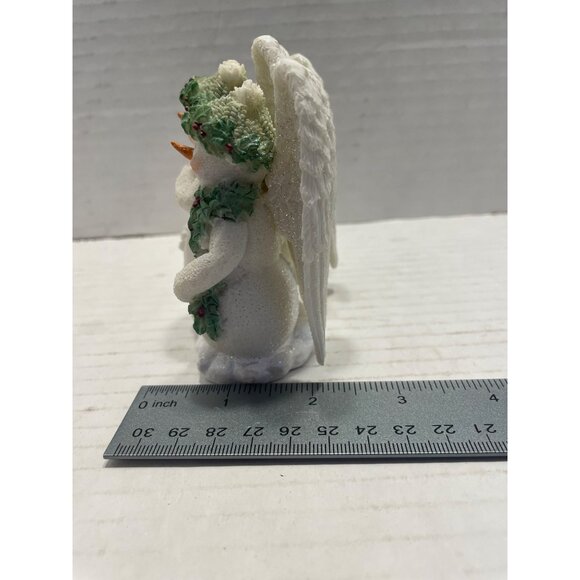Trio of Snowmen Angel Figurine Table Mantel Decor by Gantz - Picture 10 of 10